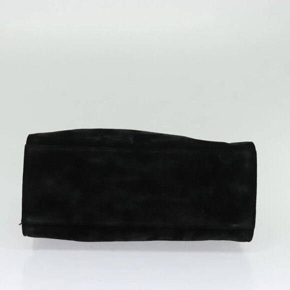 GUCCI Hand Bag Suede Black Silver 002 1025 Auth ep9555 - Picture 7 of 16